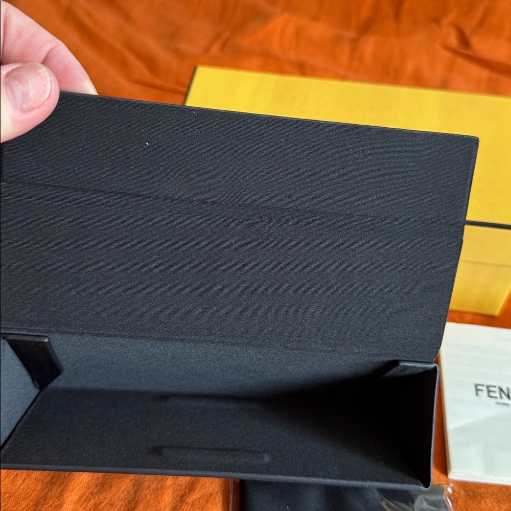 Fendi Yellow Box with Black Fendi Case and Accessories - Picture 2 of 4